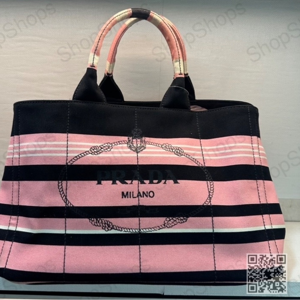 preloved Prada canapa tote bag no box and dustbag… no sling
